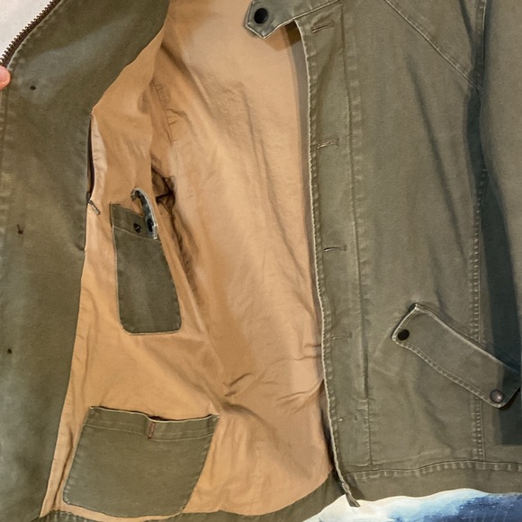 🔥EC-RARE🔥Tommy HiLFIGER 100% Cotton Canvas Hoodie Coat. - Picture 6 of 9